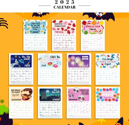 Here We F*ing Go Again ~ Your 2025 calendar with attitude
