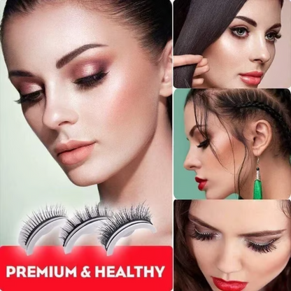 Reusable Self Adhesive Eyelashes (3 Pack) ~ Instant lash lift without glue or mess.