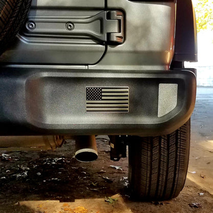 3D All-Black American Flag Emblem Decal ~ Strength and legacy in every mile.