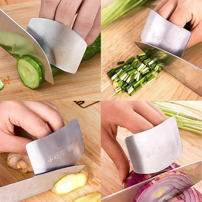 Stainless Steel Finger Guard ~ Slice safely and prep like a pro