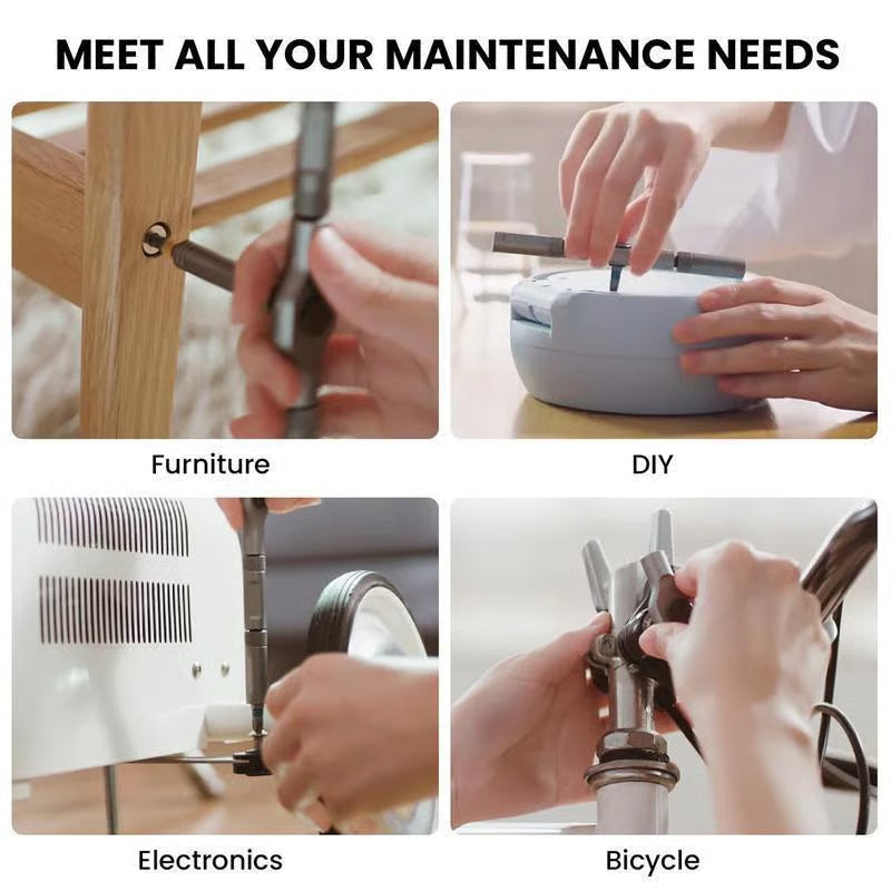 24 in 1 DIY Screwdriver Set ~ Pocket-sized power for home and tech repairs.