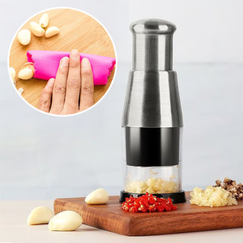Press Vegetable Chopper ~ Chop garlic, chili & more in seconds