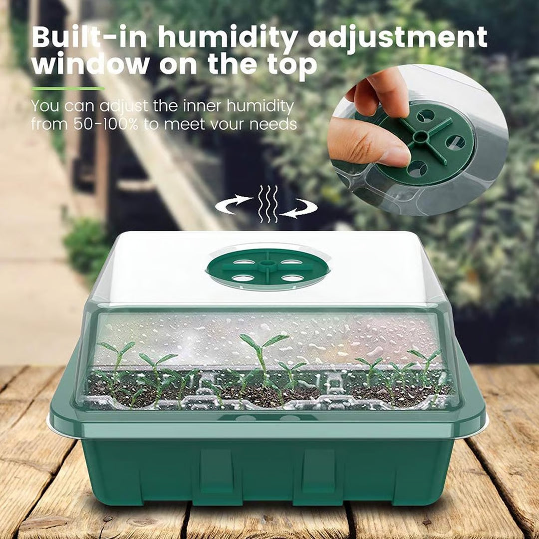 Adjustable Humidity Seed Starter Trays ~ Grow herbs and veggies with ease.