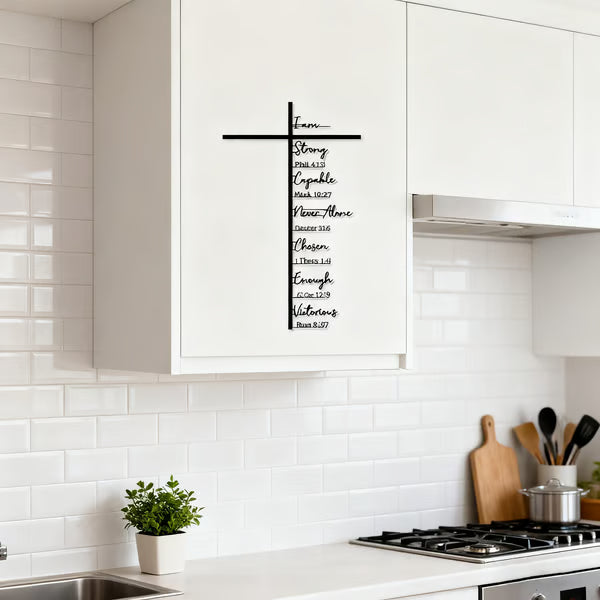 Scripture-Inspired Metal Cross Wall Art ~ Bring faith and peace to every corner of your home
