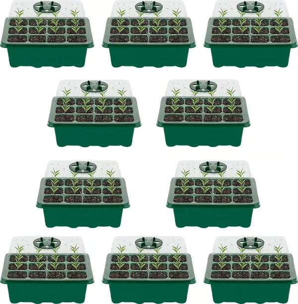 Adjustable Humidity Seed Starter Trays ~ Grow herbs and veggies with ease.