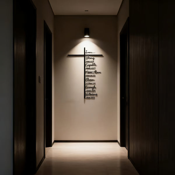 Scripture-Inspired Metal Cross Wall Art ~ Bring faith and peace to every corner of your home