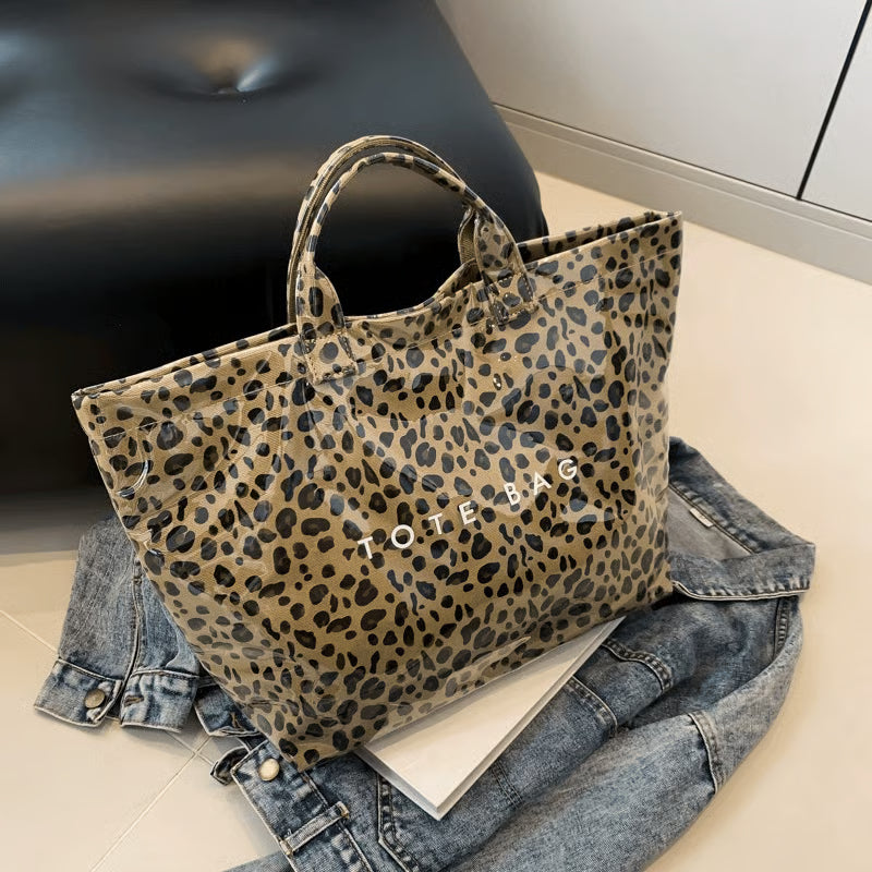 Letter Print Tote Bag ~ Designer-level style that carries your day with ease.