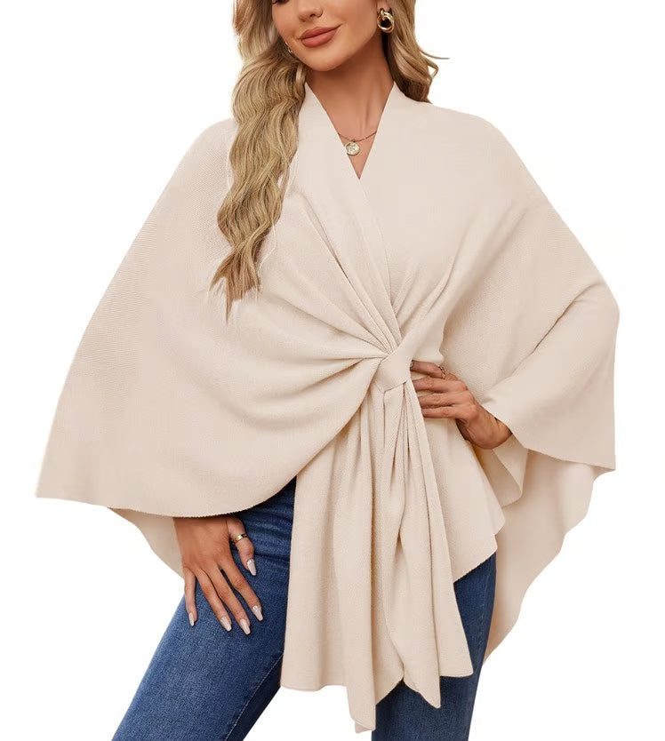 Oversized Shawl Poncho ~ Your all-season essential for chic, effortless layering.