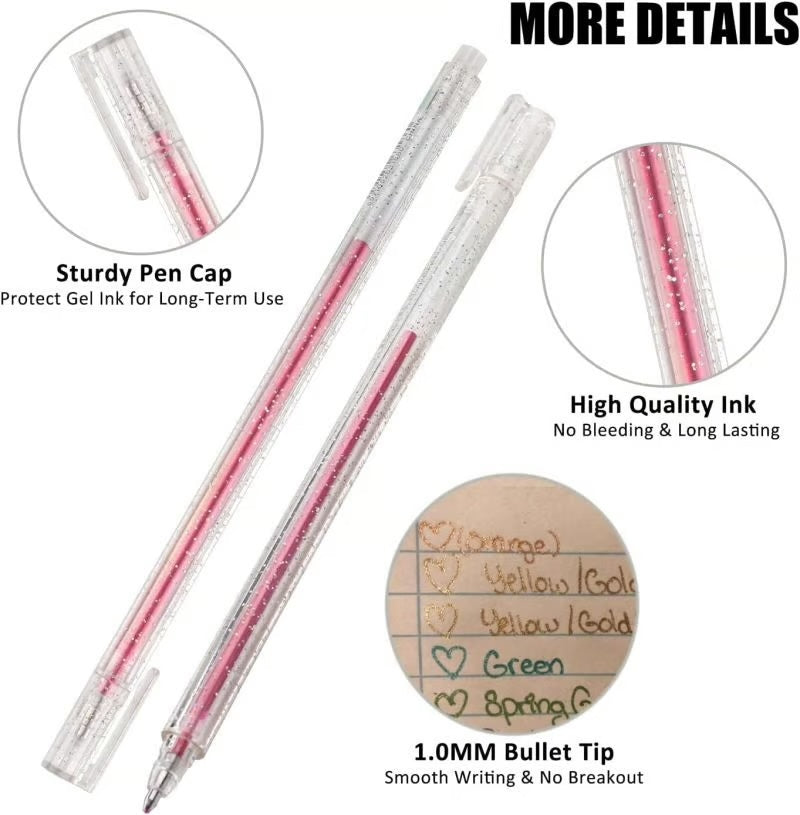 Galaxy Glitter Pen Set ~ Add vibrant sparkle to your writing and art effortlessly