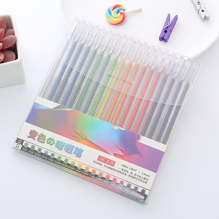 Galaxy Glitter Pen Set ~ Add vibrant sparkle to your writing and art effortlessly