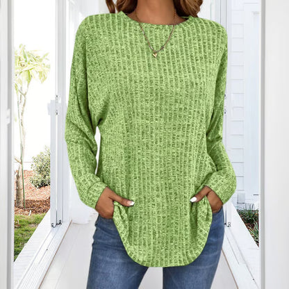 Casual Long Sleeved Top ~ From morning errands to late-night lounging.
