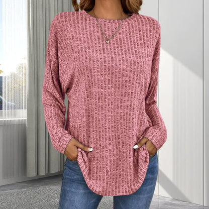 Casual Long-Sleeved Top ~ Soft all-day comfort in a relaxed, flattering fit.