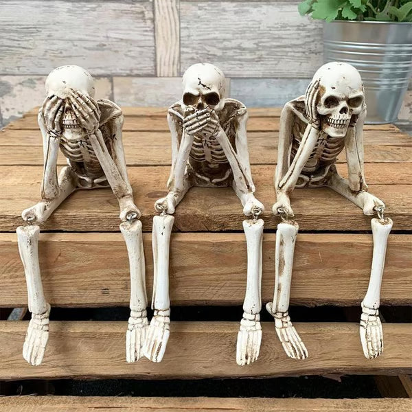 Three Wise Skeletons ~ Darkest conversation piece in the room.