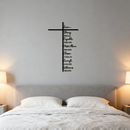 Scripture-Inspired Metal Cross Wall Art ~ Bring faith and peace to every corner of your home