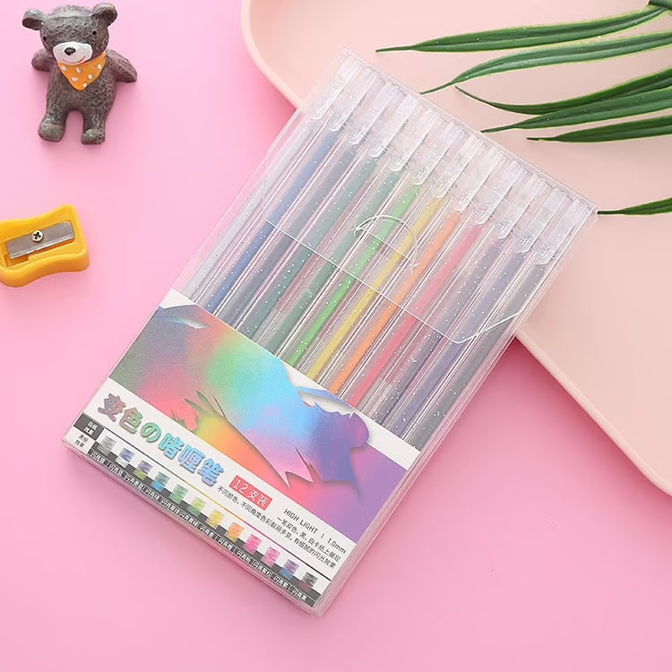 Galaxy Glitter Pen Set ~ Add vibrant sparkle to your writing and art effortlessly