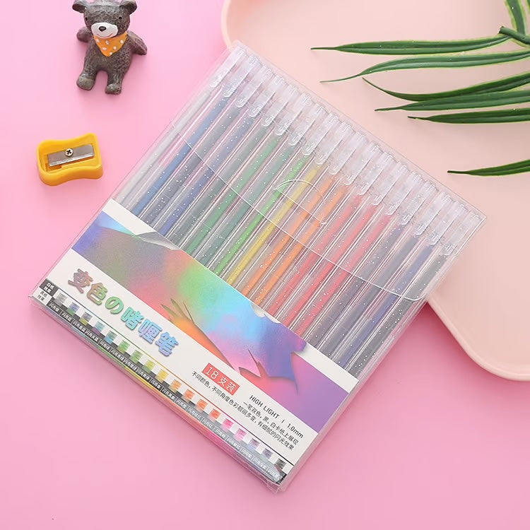 Galaxy Glitter Pen Set ~ Add vibrant sparkle to your writing and art effortlessly