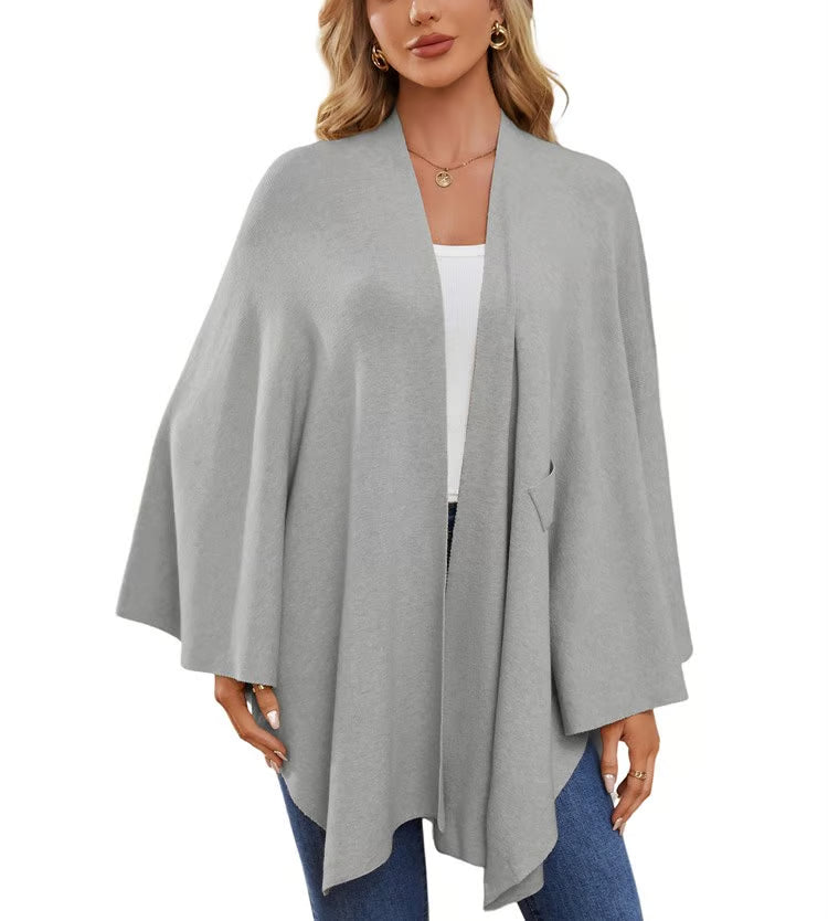 Oversized Shawl Poncho ~ Your all-season essential for chic, effortless layering.