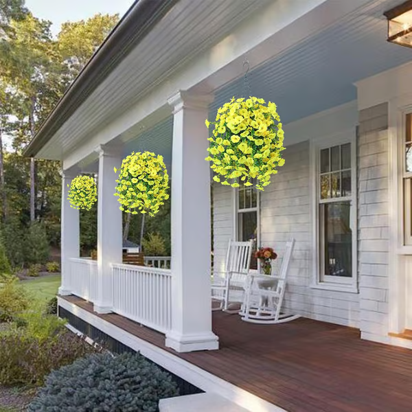 Hanging Morning Glory ~ Year-round floral charm, no watering needed