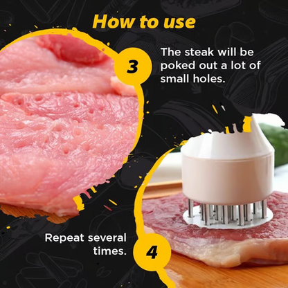 Stainless Steel Meat Tenderizer ~ Turn any cut into a steakhouse-quality bite