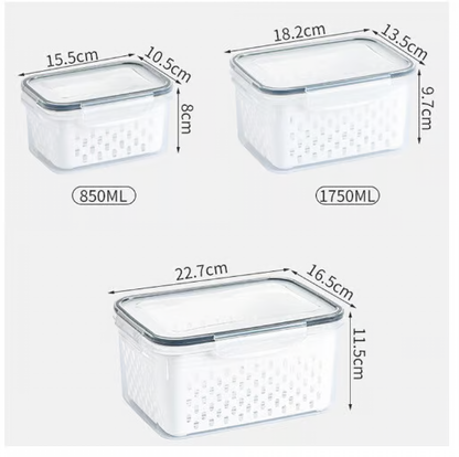 Food Storage Box With Drain Basket ~ Built for Real Kitchens