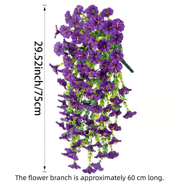 Hanging Morning Glory ~ Year-round floral charm, no watering needed