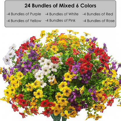 UV Resistant Lifelike Artificial Flowers ~ Brighten your garden with zero upkeep