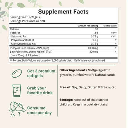 Pumpkin Seed Oil ~ Reduce bathroom trips and restore hormonal balance naturally
