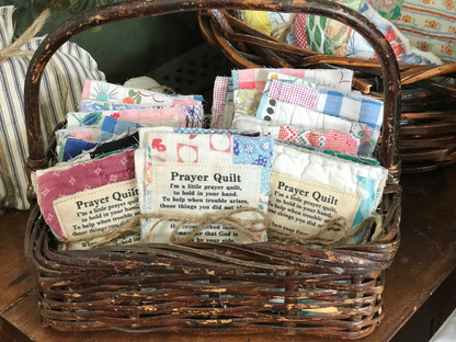 Prayer Quilt with Cross Inside ~ A handheld reminder of faith and comfort