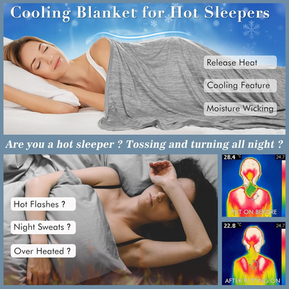 Summer Cooling Blanket / Instantly chill your nights, sleep dry and deep.