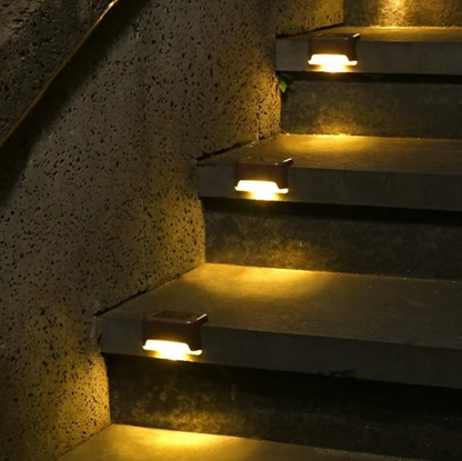 Solar Step Lights (4pcs) ~ Light up your stairs and walkways with zero effort.