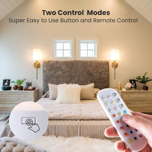 Rechargeable Light Bulbs with Remote Control ~ Wireless lighting with 15 mood options