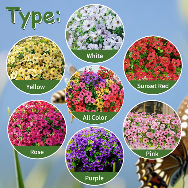 UV Resistant Lifelike Artificial Flowers ~ Brighten your garden with zero upkeep