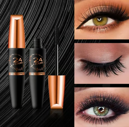 Waterproof Silk Fibre Thick Lengthening Mascara ~ 500% Volume, Zero Extensions Needed.