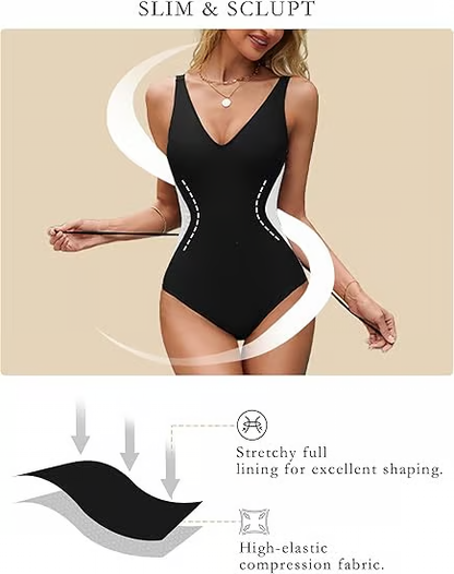 Slim Waist One-Piece Swimsuit ~ Shape, lift, and seduce in one suit