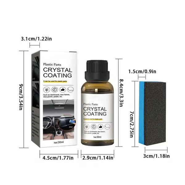 Plastic Parts Crystal Coating ~ Restore faded interiors in one swipe