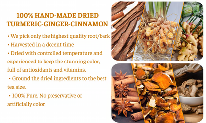 Turmeric Ginger Cinnamon Tea ~ Support digestion, calm inflammation, and relax naturally