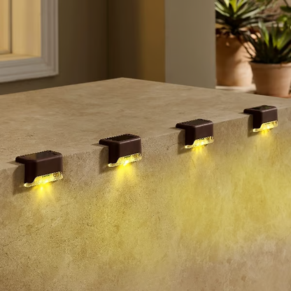 Solar Step Lights (4pcs) ~ Light up your stairs and walkways with zero effort.