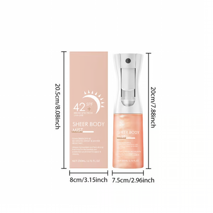 Sheer Body Mist Sunscreen SPF 42 ~ Weightless sun protection you’ll forget you’re wearing