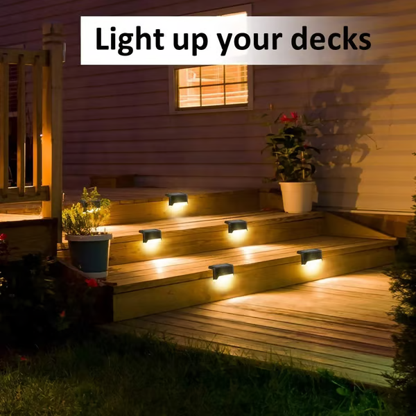 Solar Step Lights (4pcs) ~ Light up your stairs and walkways with zero effort.