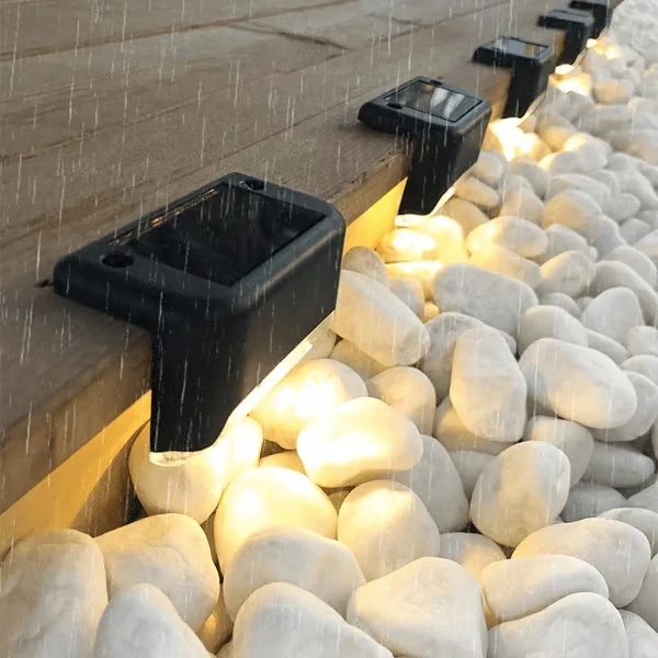 Solar Step Lights (4pcs) ~ Light up your stairs and walkways with zero effort.